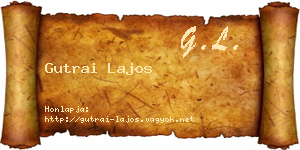 Gutrai Lajos névjegykártya